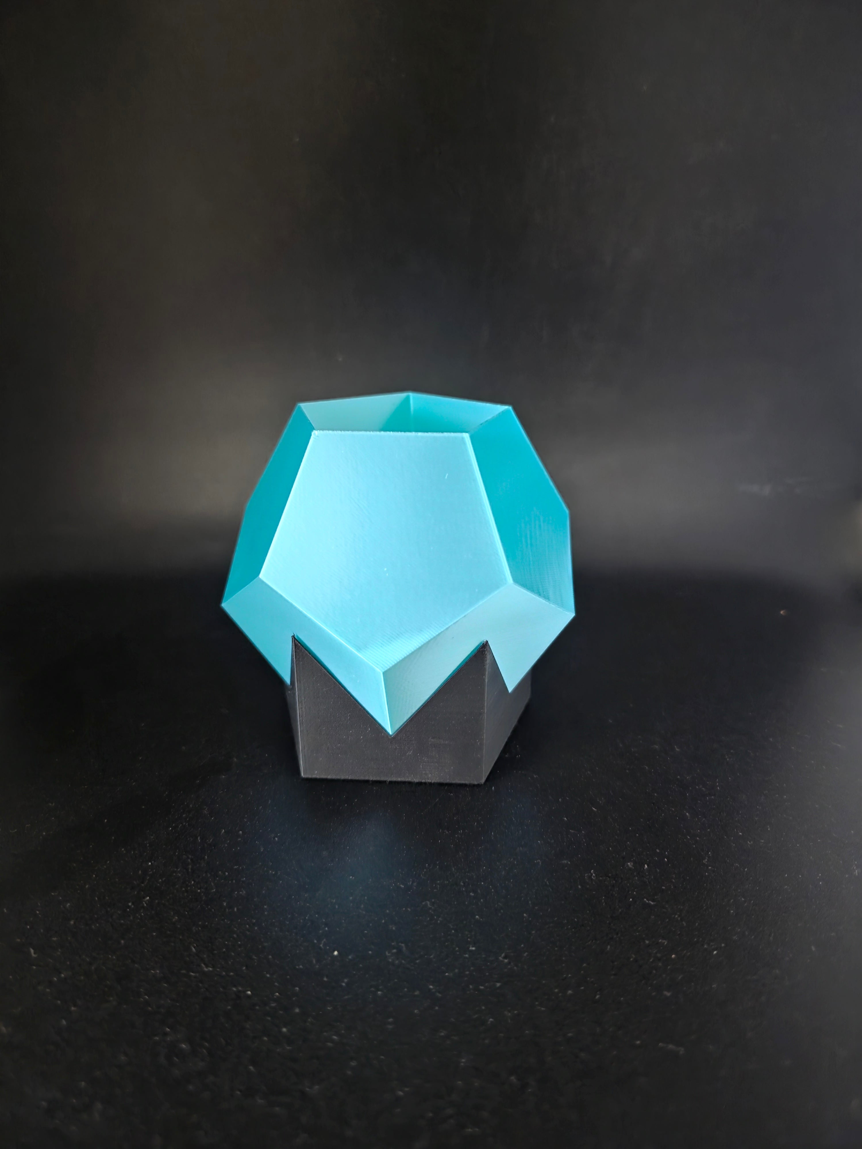 Teelichthalter Geometrie-Facetten – 3D-gedruckt, zweifarbig | Coldfinger 3D