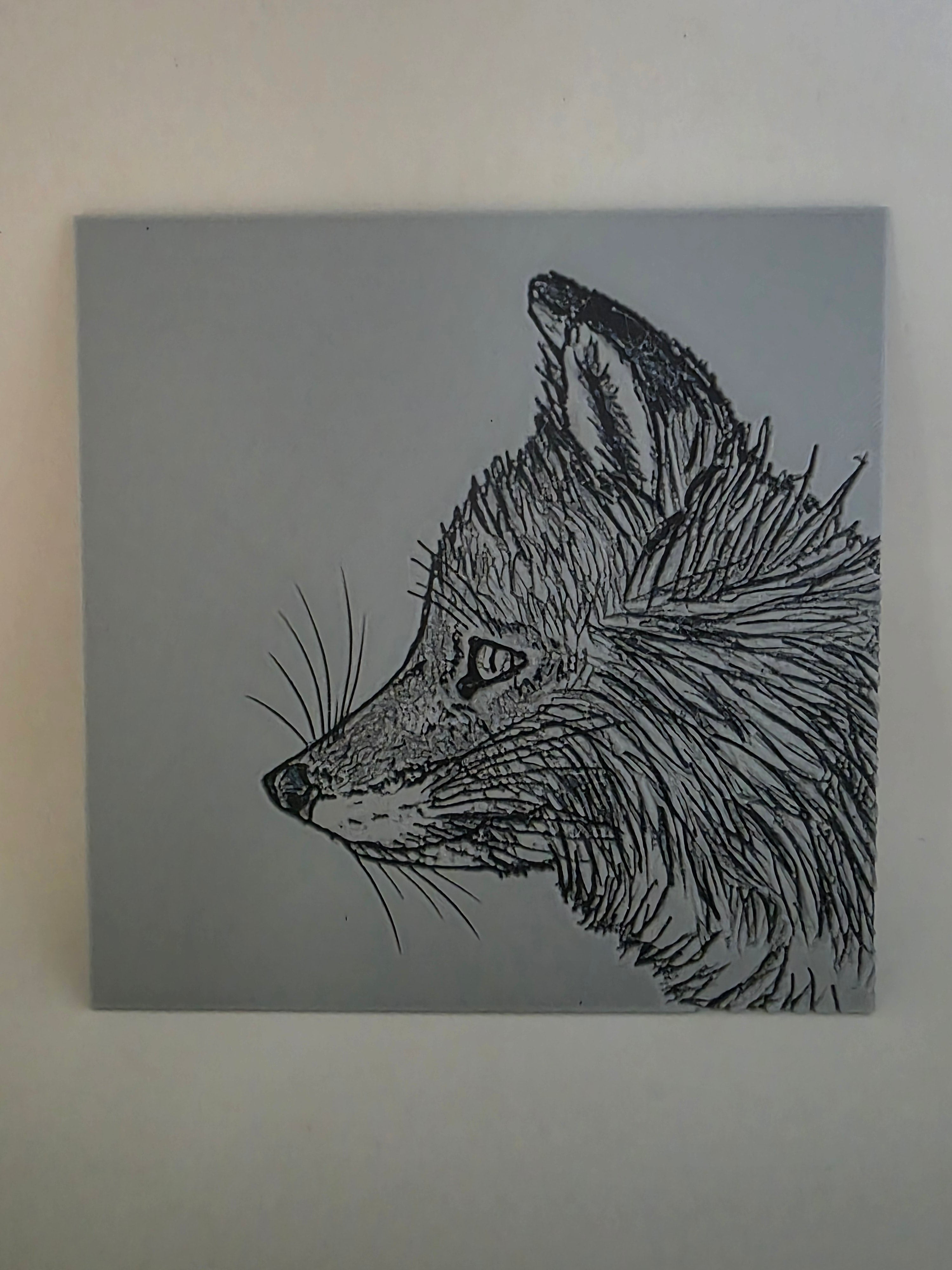 Wandbild Fuchs Portrait – 3D-Druck | Coldfinger 3D