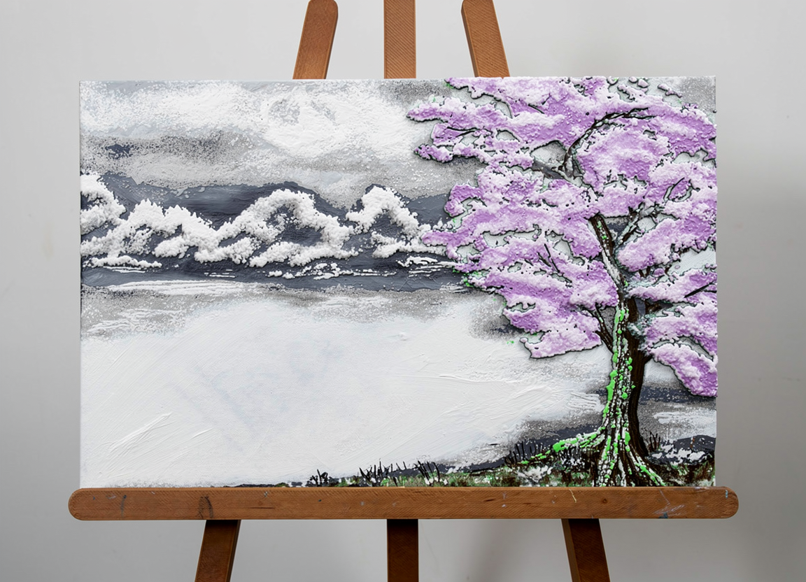 Baum bei Mondschein – 3D-Wanddekoration | Coldfinger 3D