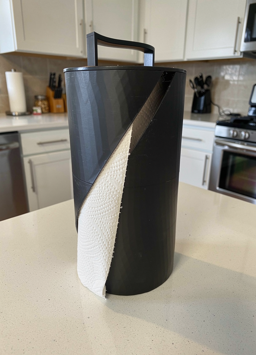 Küchenrollenhalter Spirale geschlossen – 3D-gedruckt | Coldfinger 3D