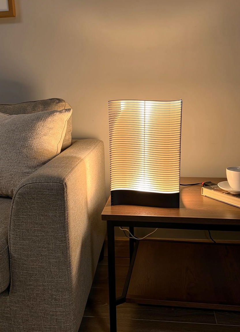 Lampe Wellenmuster – 3D-gedruckte LED-Leuchte | Coldfinger 3D