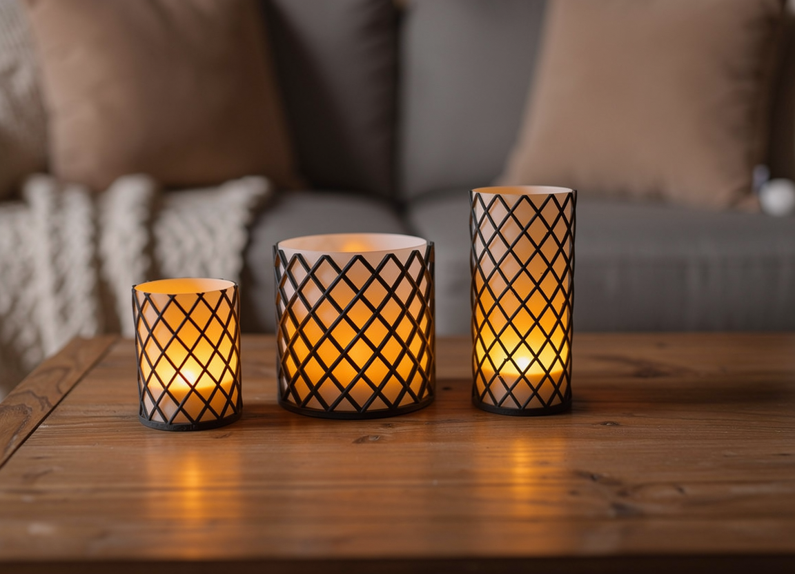 Teelichthalter Doppelspirale – 3D-gedruckt in 3 Grössen | Coldfinger 3D