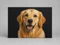 3D-gedrucktes Foto-Wandbild eines Golden Retrievers, 200×200 mm, mehrfarbiger Kunststoffschichtdruck