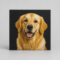 3D-gedrucktes Foto-Wandbild eines Golden Retrievers, 150×200 mm, mehrfarbiger Kunststoffschichtdruck
