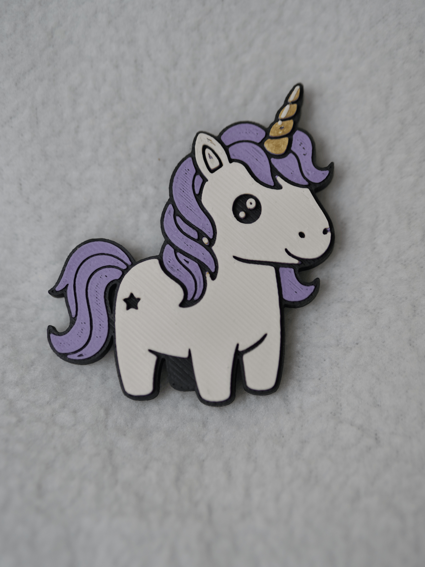 Einhorn Pinwandmagnet – 3D-gedruckt, 55mm, Coldfinger 3D