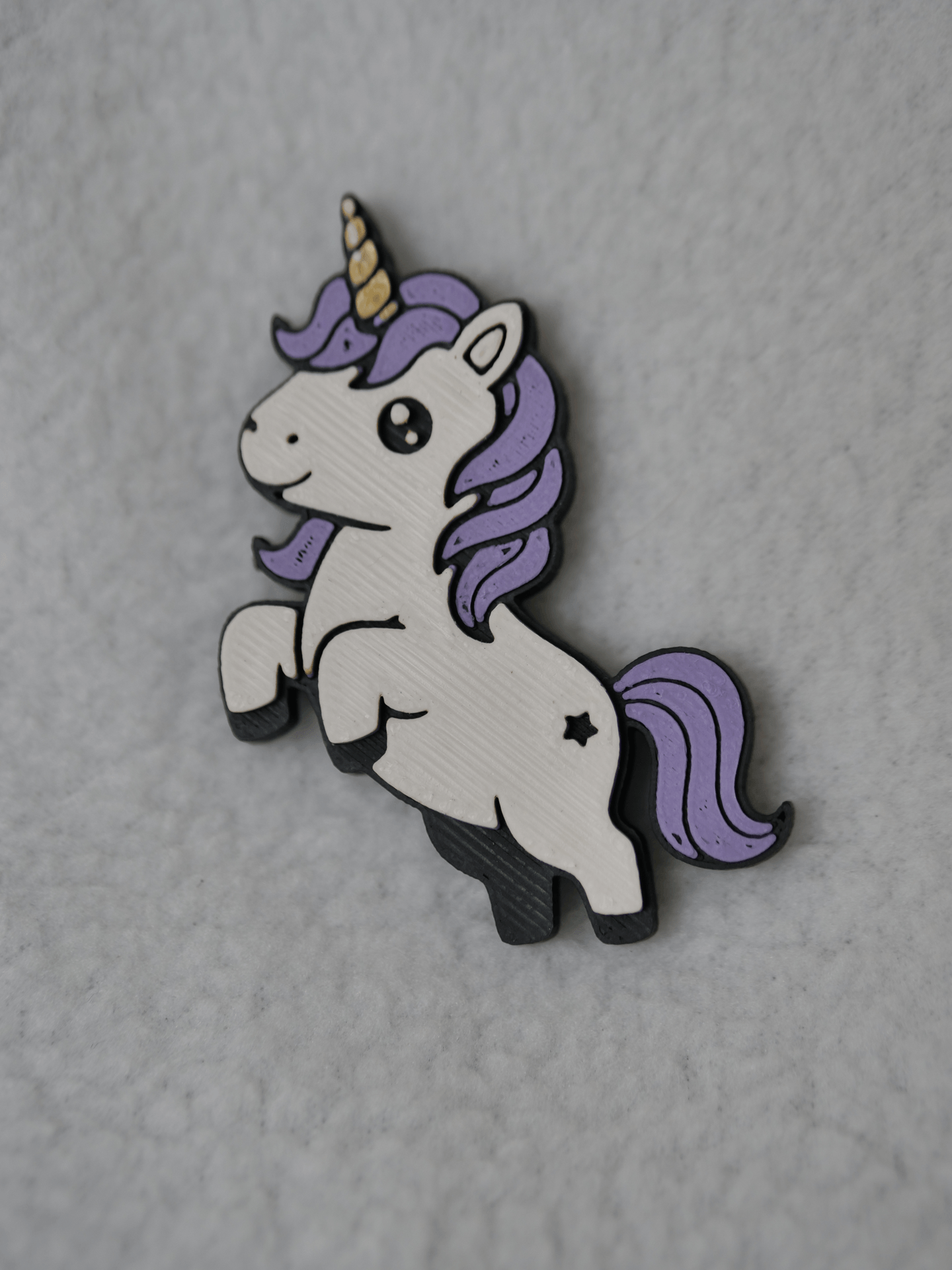 Einhorn Pinwandmagnet springend – 3D-gedruckt, 55mm, Coldfinger 3D
