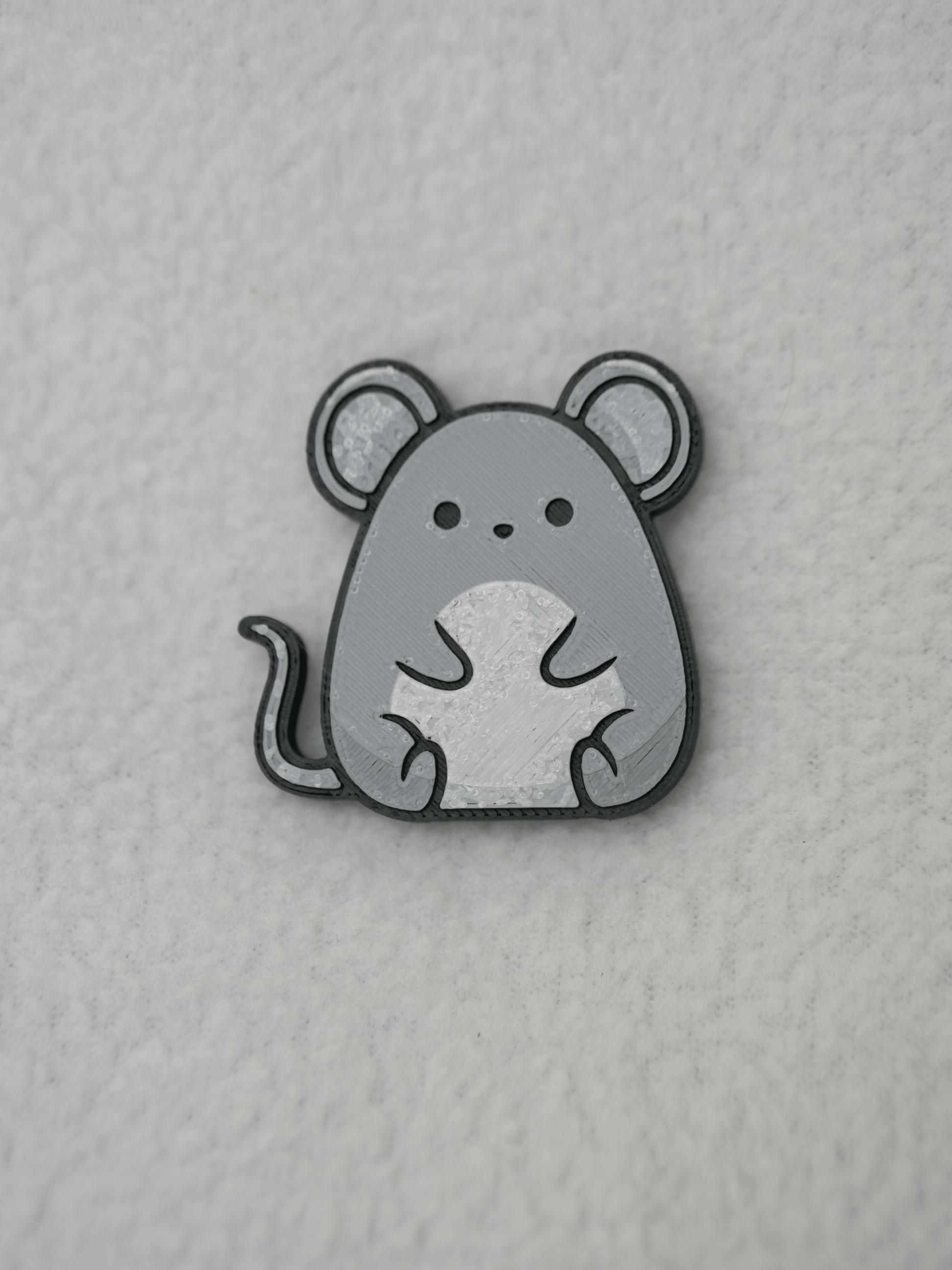 Maus Pinwandmagnet, 3D-gedruckt, ca. 45mm