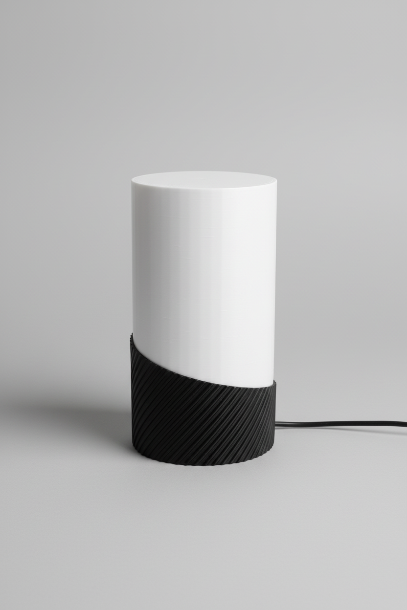 Lampe Diagonalrippen – Glatter Schirm, Produktfoto neutral