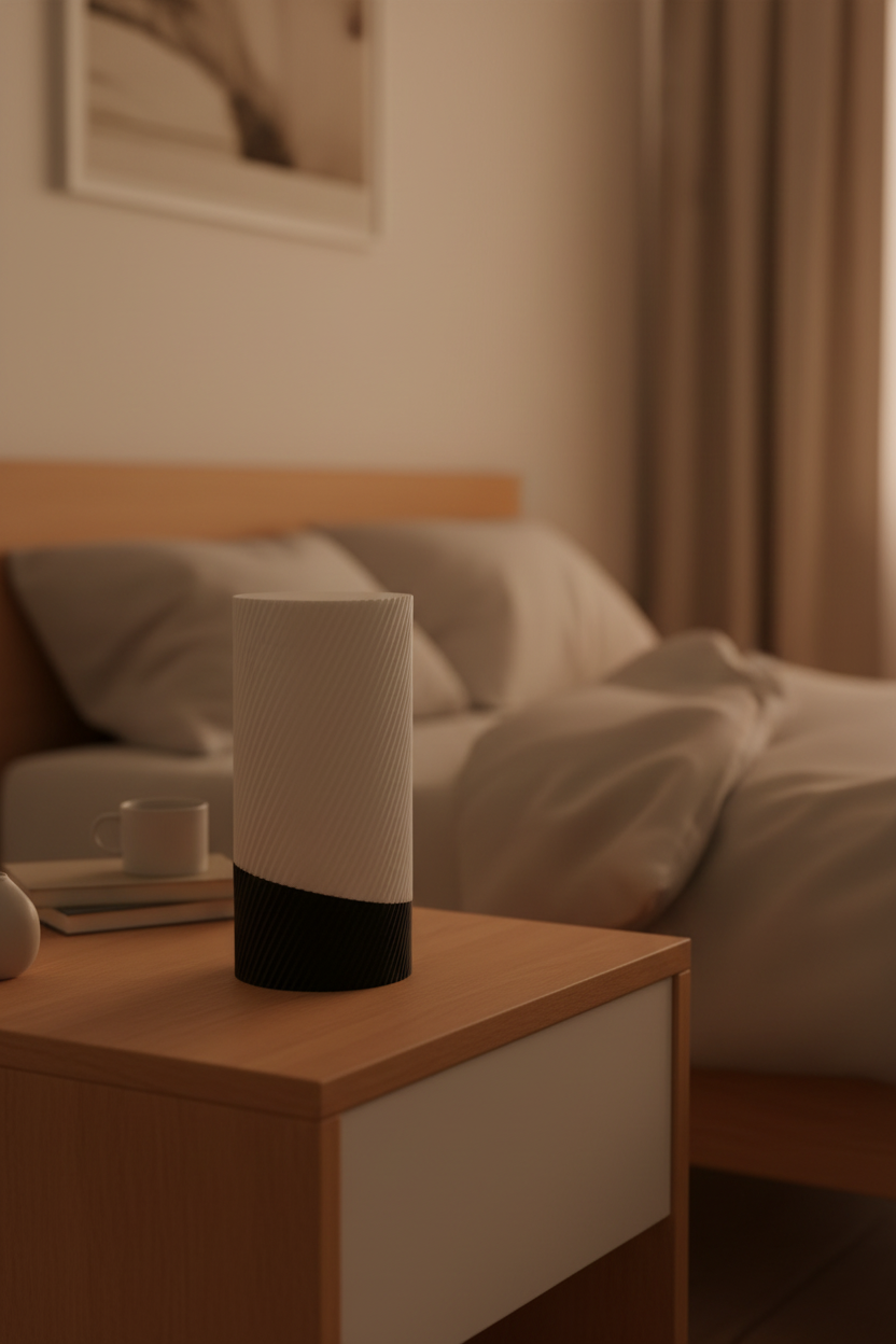 Lampe Diagonalrippen – Gerippter Schirm, Ambiente