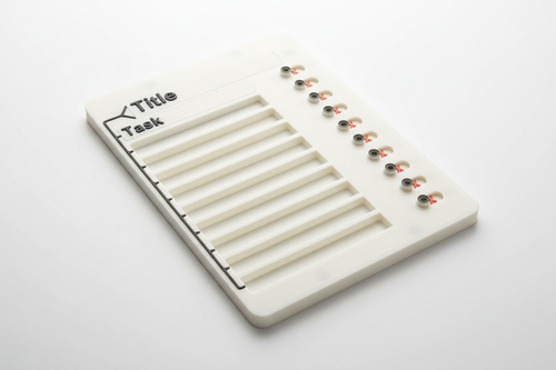Konfigurierbare Checkliste 10 Aufgaben – 3D-gedruckt