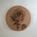 Kork-Untersetzer Rose – Lasergravur | Coldfinger 3D