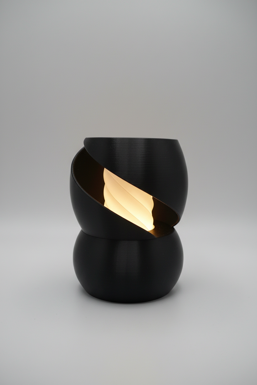 Spiral Leuchtvase USB – Beleuchtete Vase für Kunstblumen