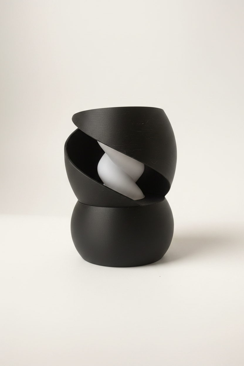 Spiral Leuchtvase unbeleuchtet helix – Coldfinger 3D
