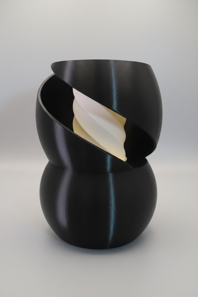Spiral Leuchtvase – Beleuchtete Vase für Kunstblumen