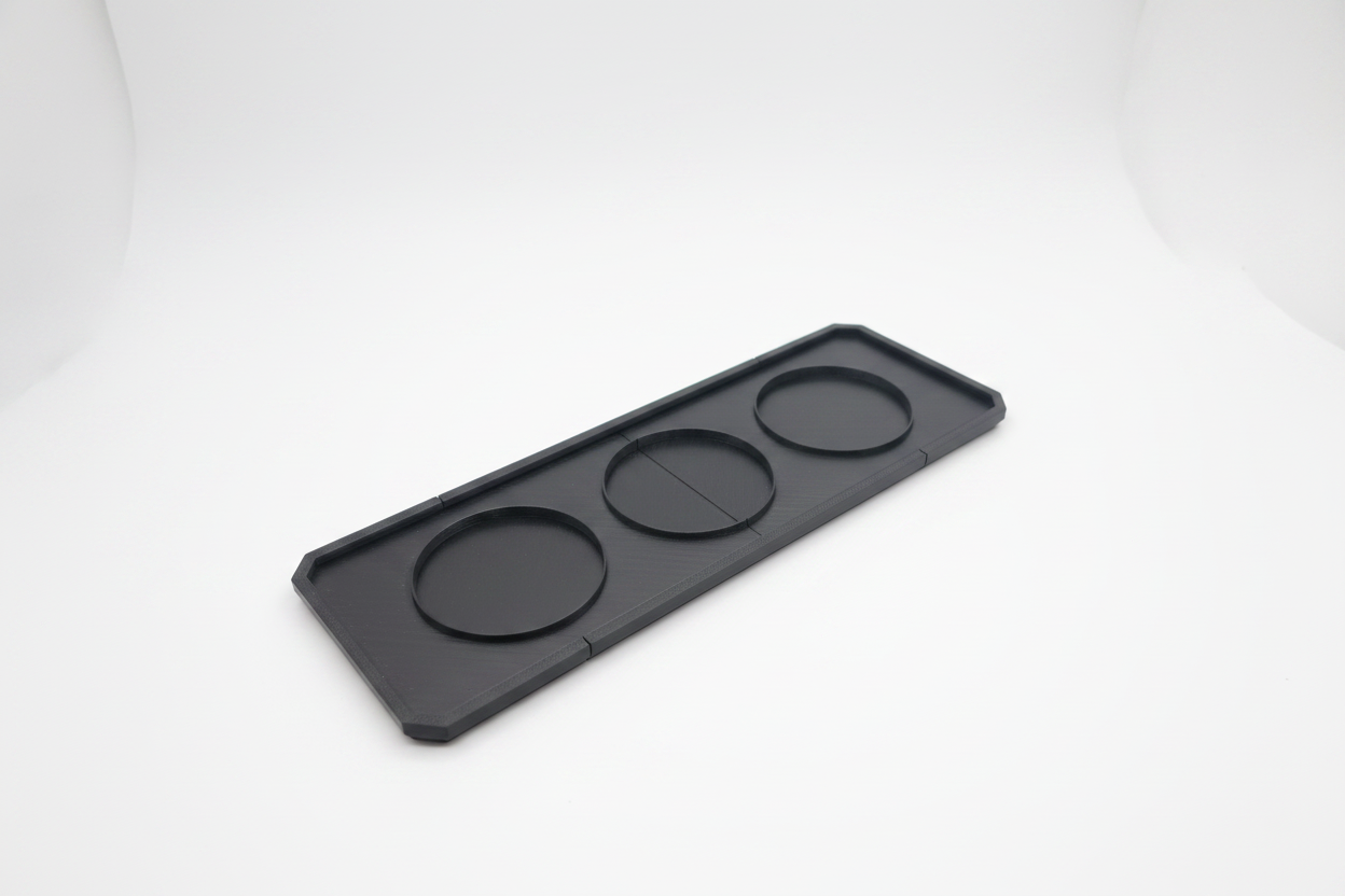 Teelichthalter-Tablett – 3er modular (bis 80mm)