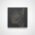 Schiefer-Untersetzer Rose II – Lasergravur | Coldfinger 3D